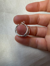 Load image into Gallery viewer, Soft twist Organic form Silver Hoops