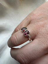 Load image into Gallery viewer, SISTERS SILVER TOURMALINE & GARNET RING