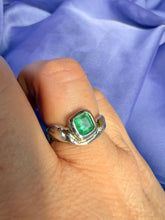 Load image into Gallery viewer, Henrietta Emerald Silver Ring