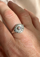Load image into Gallery viewer, STARBURST AUSTRALIAN OPAL SIGNET RING
