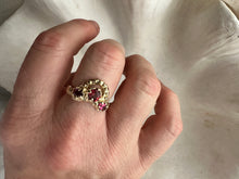Load image into Gallery viewer, VALLEY OF THE ROSES 9CT GOLD GARNET TOURMALINE RING