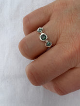 Load image into Gallery viewer, Coral Coast Tourmaline Trio Ring Sterling Silver
