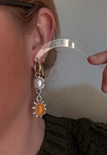 Load image into Gallery viewer, At Dusk Sterling Silver Carnelian & Pearl Earrings