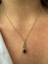 Load image into Gallery viewer, Into the Wild 9ct Gold Natural Zircon & Emerald Chain