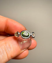 Load image into Gallery viewer, Journey Ring Silver Sapphire & Tourmaline