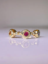 Load image into Gallery viewer, FIESTA 9CT GOLD MIXED GEM RING
