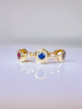 Load image into Gallery viewer, FIESTA 9CT GOLD MIXED GEM RING