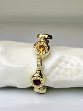 Load image into Gallery viewer, FIESTA 9CT GOLD MIXED GEM RING