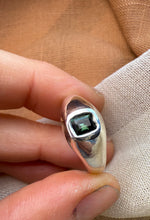 Load image into Gallery viewer, SOFT ANGLES TOURMALINE SIGNET STYLE RING