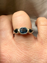Load image into Gallery viewer, MORAINE SAPPHIRE RING 9CT WHITE GOLD