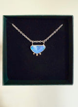 Load image into Gallery viewer, AZURE OPAL Sliding Pendant Silver/9ct Gold