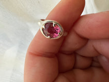 Load image into Gallery viewer, Fuchsia Love tourmaline &amp; silver ring
