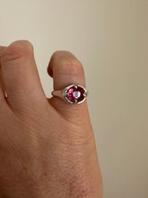 Load image into Gallery viewer, Fuchsia Love tourmaline &amp; silver ring
