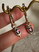 Load image into Gallery viewer, RUSTIC RASPBERRY 9ct Garnet Ear Charms
