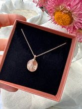 Load image into Gallery viewer, solid 9ct rose gold pendant in a box featuring an imprint of a dogs nose
