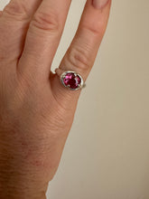 Load image into Gallery viewer, Fuchsia Love tourmaline &amp; silver ring
