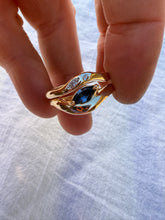 Load image into Gallery viewer, ADRI Curved Sapphire Engagement Ring
