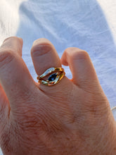 Load image into Gallery viewer, ANAIS Curved Diamond 9ct Gold Ring
