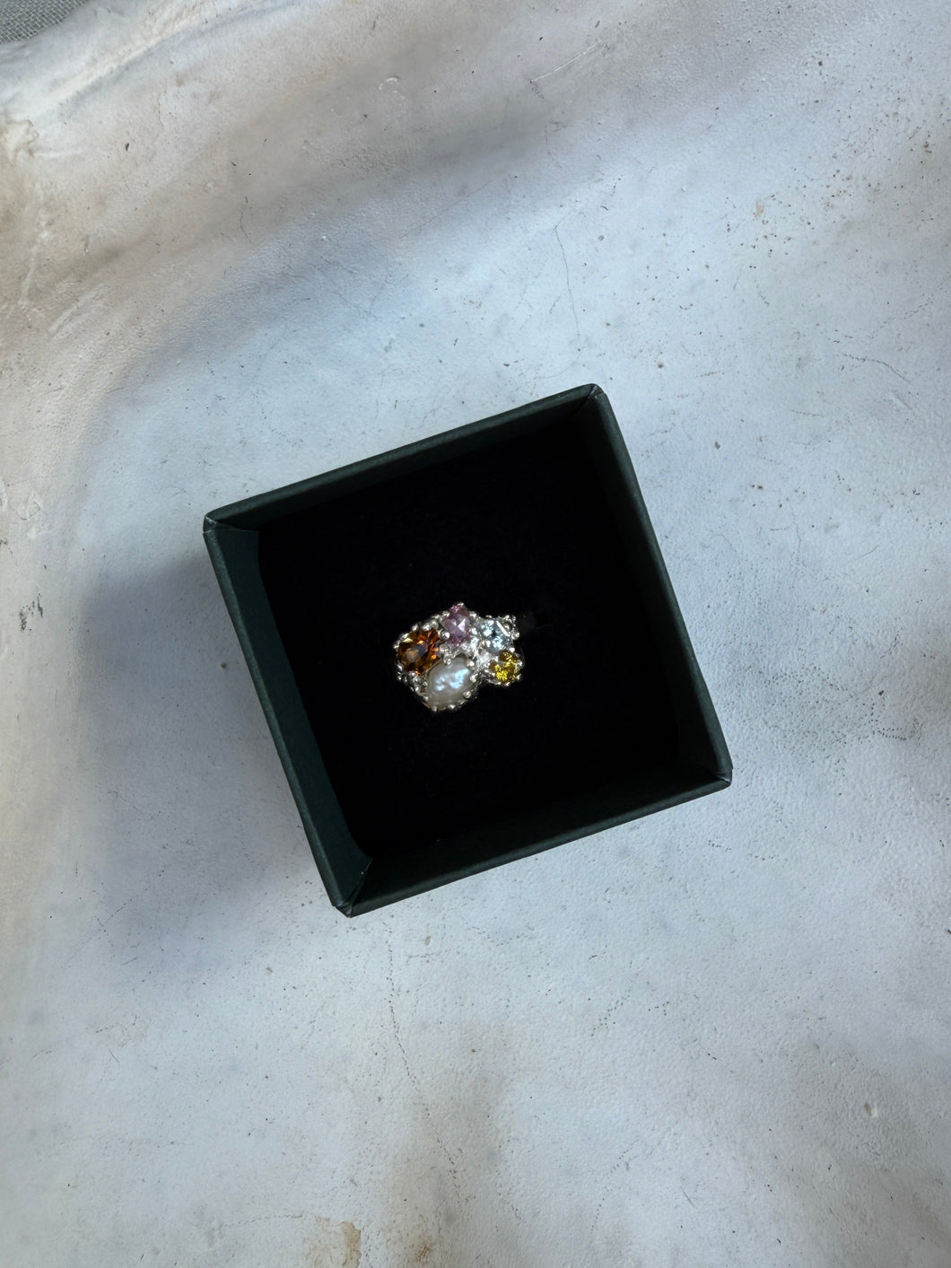 Field Of Dreams Cluster Ring Sterling Silver