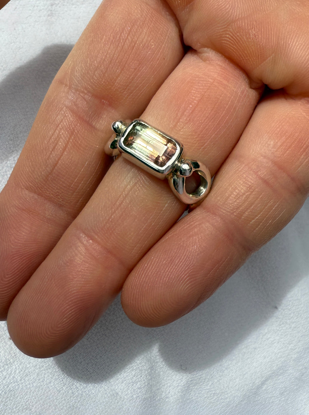 Coronet Tourmaline Silver Ring