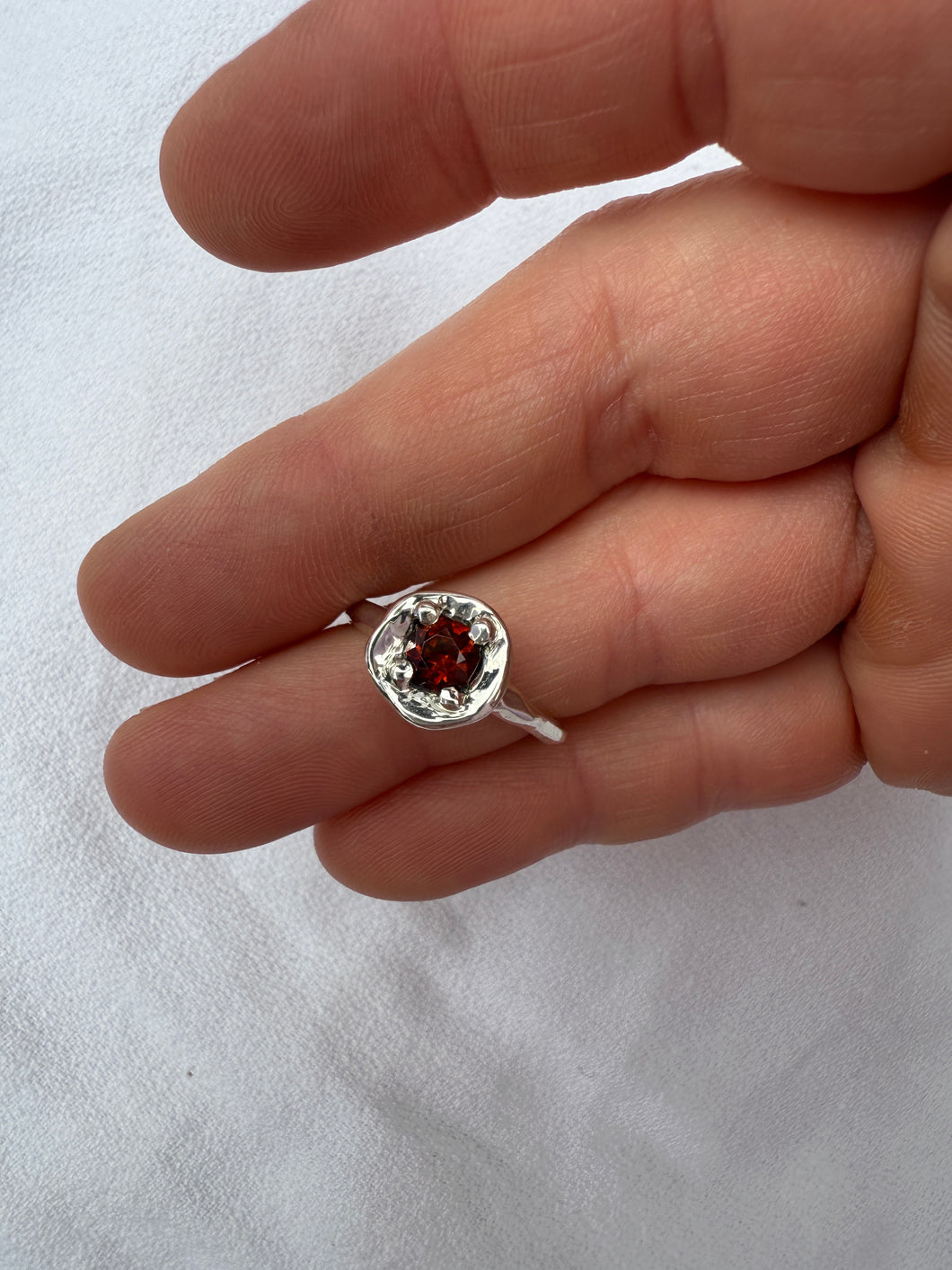 Chalice Ring Sterling Silver African Zircon