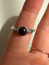 Load image into Gallery viewer, Spring Fling Pearl and Emerald Ring
