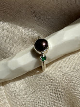 Load image into Gallery viewer, Spring Fling Pearl and Emerald Ring
