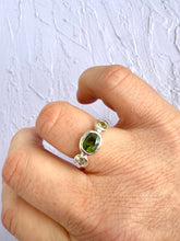 Load image into Gallery viewer, Journey Ring Silver Sapphire &amp; Tourmaline
