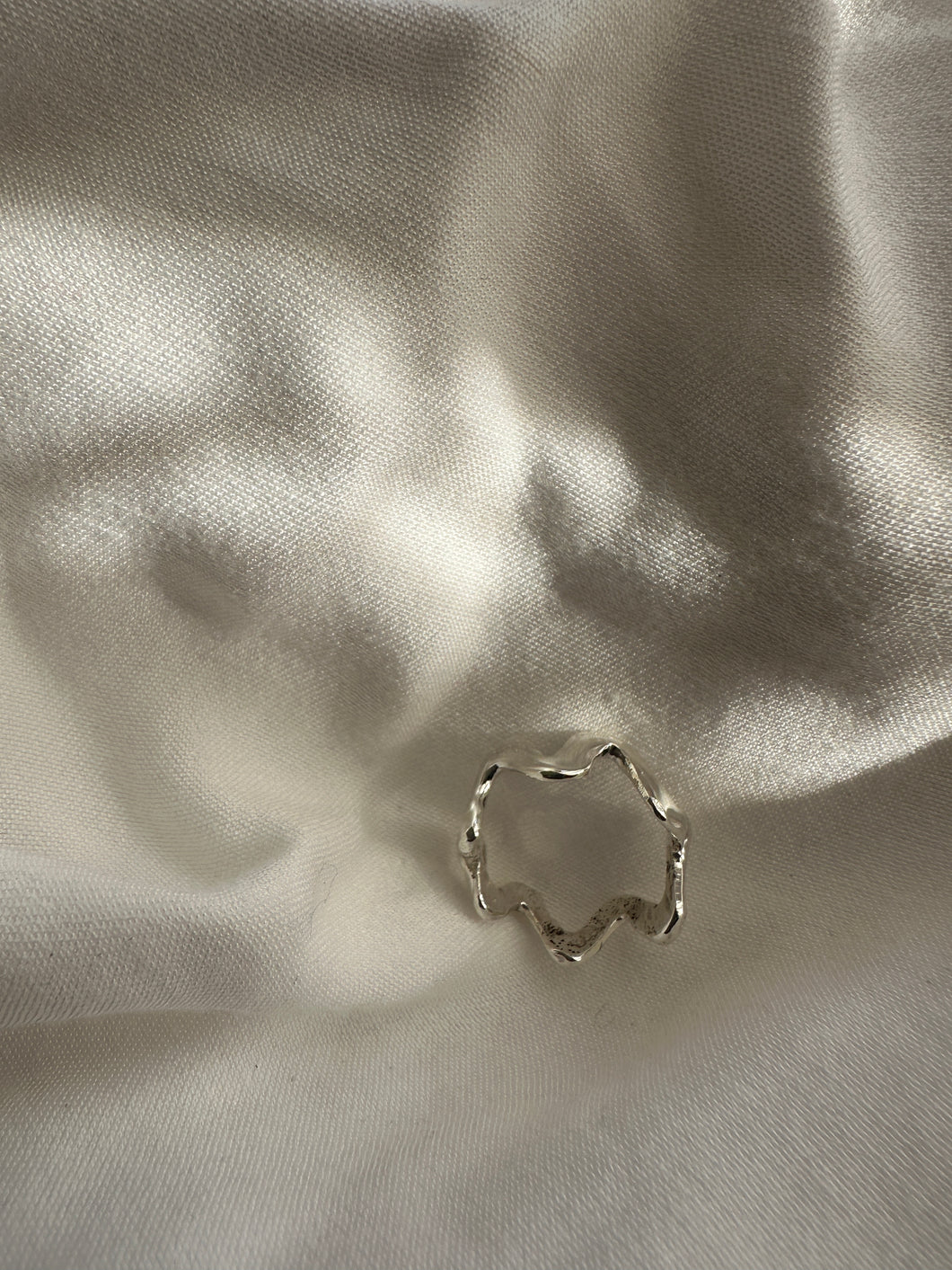 Wavy Baby Silver Ring