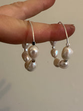 Load image into Gallery viewer, Pearl Hoop Earrings
