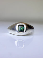 Load image into Gallery viewer, SOFT ANGLES TOURMALINE SIGNET STYLE RING
