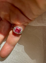 Load image into Gallery viewer, Fuchsia Love tourmaline &amp; silver ring
