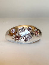 Load image into Gallery viewer, SMOKESHOW BLUSH SAPPHIRE SILVER SIGNET
