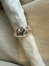 Load image into Gallery viewer, SMOKESHOW BLUSH SAPPHIRE SILVER SIGNET

