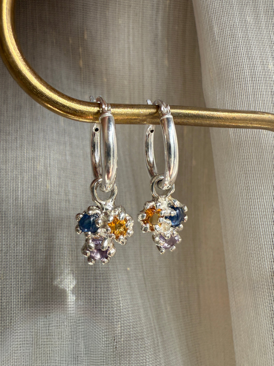 PERFECT BUNCH EAR CHARM HOOPS