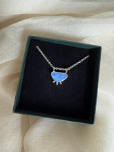 Load image into Gallery viewer, AZURE OPAL Sliding Pendant Silver/9ct Gold
