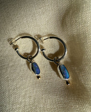 Load image into Gallery viewer, ETHEREAL MIXED METAL BOULDER OPAL HOOPS
