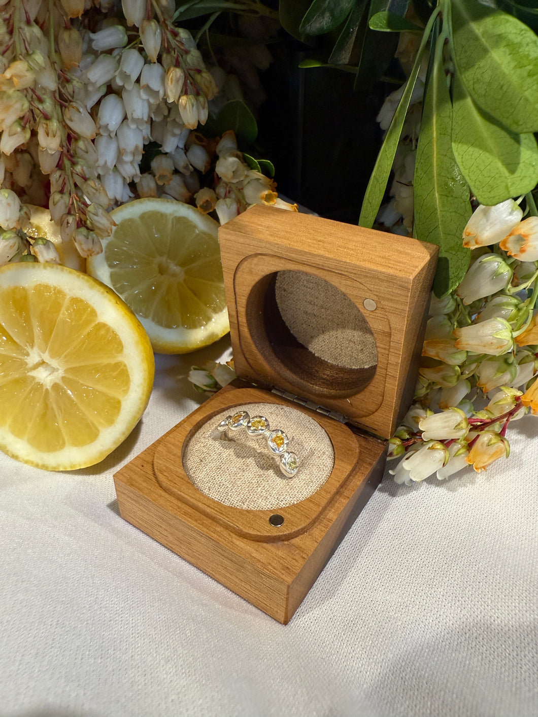 Sun Shower Yellow Sapphire Ring