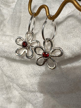 Load image into Gallery viewer, DAISY JOY Garnet Charm Earrings
