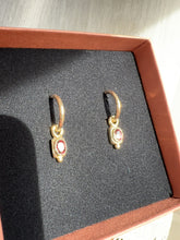 Load and play video in Gallery viewer, RUSTIC RASPBERRY 9ct Garnet Ear Charms
