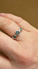Load and play video in Gallery viewer, Coral Coast Tourmaline Trio Ring Sterling Silver
