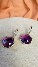 Load and play video in Gallery viewer, Eden Amethyst Silver Hoops

