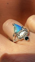 Load and play video in Gallery viewer, Temple of the Sea Opal &amp; Sapphire Ring

